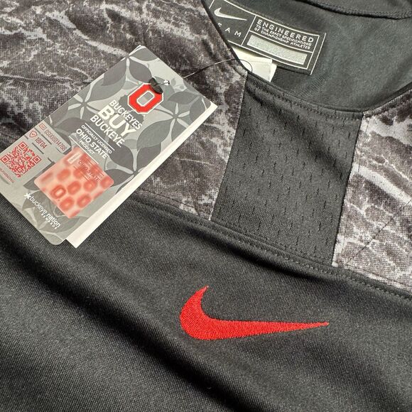 Ohio State Buckeyes Nike Team Black Hockey Jersey Spellout Mens XXL Blackout NWT - Picture 4 of 11